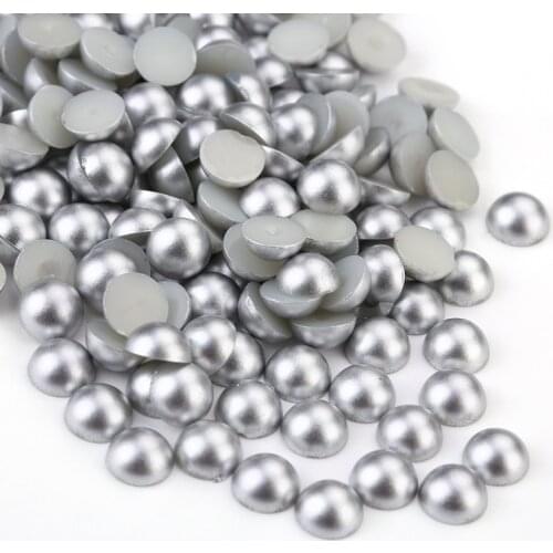 New Design Size 2-10mm Golden/Silver Color Imitation Pearls Half Round Flatback Beads DIY Decoration Nail