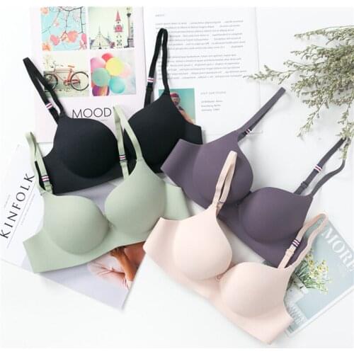 QFashion Sexy Bras for Women Push Up Lingerie Sexy Ultra-thin Underwear Soft Wireless Bra A B Cup Seamless Bra Female Underwear