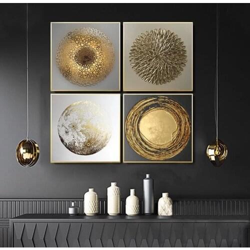 Luxury Posters Nordic Abstract Gold Canvas Art Painting Home Decor Poster Living Room Picture Retro Vintage Minimalist Painting