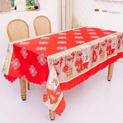 Christmas Tablecloth Christmas Decoration for Home Noel Decorations Dinning Table Decoration Table Cloth New Year 2022