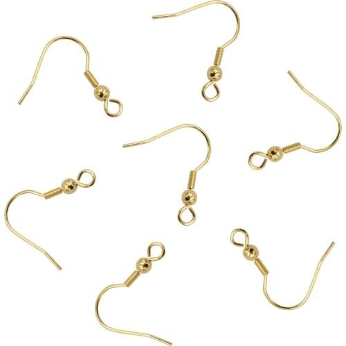 50pcs 20x18mm 316L Stainless Steel Golden Plated Earrings Hook Nice for DIY Making Accessories