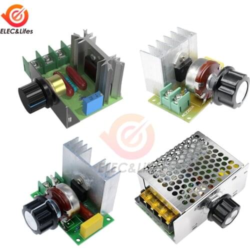 2000W 4000W High Power Voltage Regulator SCR Speed Controller Electronic Voltage Stabilizers Governor Thermostat HR LED Dimmer