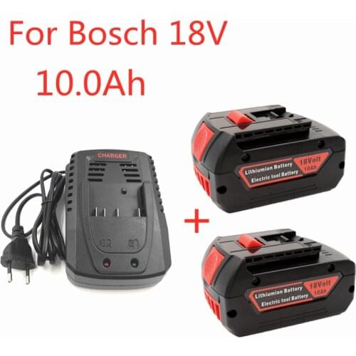 Charger for Bosch Electric Drill 18 V 10000 mAh Li-ion Battery BAT609, BAT609G, BAT618, BAT618G, BAT614, 2607336236 Charger