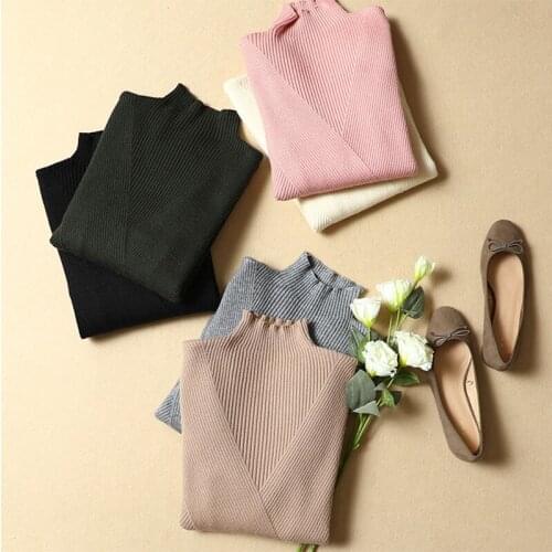 Turtleneck Women Sweater Autumn Winter Knitted Tops High Elasticity Soft Pullovers Female Long Sleeve Warm Jumper Pull Femme