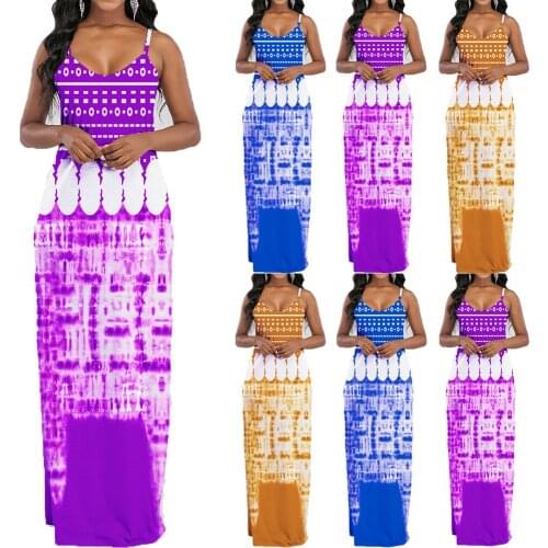 Summer Dress For Women 2021 Fashion Splice Ancient Currency Pattern Print Sleeveless Sexy Slim Sling Maxi Dress Female Vestidos