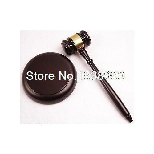 Wooden Handcrafted Wood Gavel Sound Block for Lawyer Judge Auction Sale