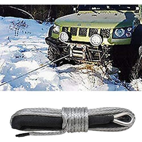 1/4 Inch x 50 Inch synthetic Winch Rope Line Cable 8200 Lb Capacity for ATV UTV with Sheath Off-Road