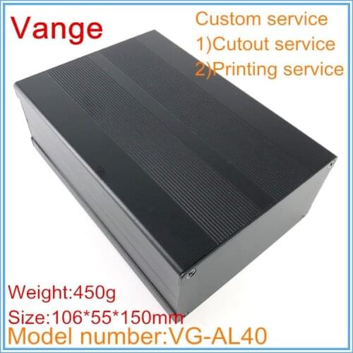 1pcs/lot sand blasting metal boxes 106*55*150mm 6063-T5 aluminum profile instrument shell for electronics sensor product