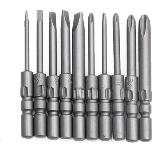 10Pcs 40mm Magnetic Screwdriver Bits for DC Powered Electric Screwdriver New 2017