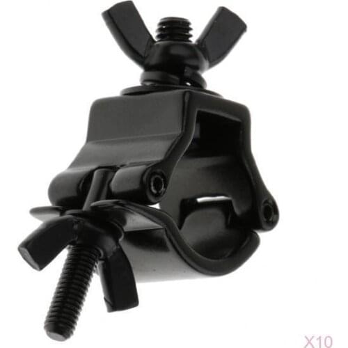 10x High Power Stage Light Hook Clamp For 18 ~ 21mm Outside Diameter, Pipe Black
