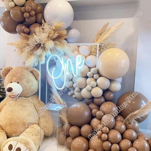 139pcs Double Apricot Wedding Birthday Party Background Latex Globos Double Cream Peach Coco Balloon Arch Garland Decoration