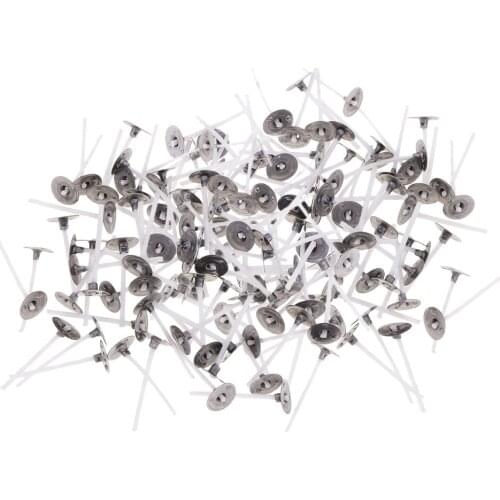 200x Cotton Candle Wick + 10x Clear Round Tealight Cups for Candle Making
