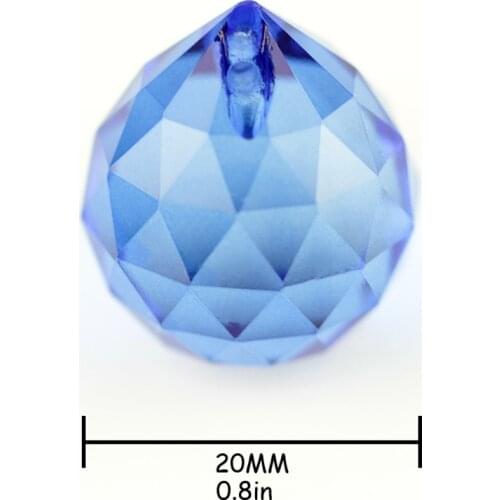 30PCS/Lot, Blue, 20mm Crystal Faceted Ball,Crystal Chandelier Ball For Chandelier Parts&Wedding,X-MAS Event Party Supplie