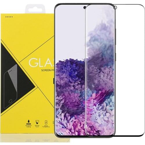500pcs Full Cover 3D Curved Tempered Glass For Samsung Galaxy S21 Ultra S20 Plus S10 E S9 Note 20 10 9 Screen Protector with Box