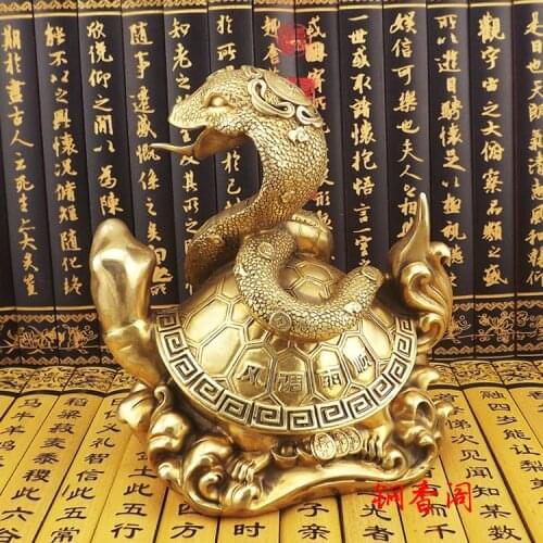 Free Shipping Old antique Bronze Arts & Crafts Home decoration of the devastating copper square pure copper dragon turtle
