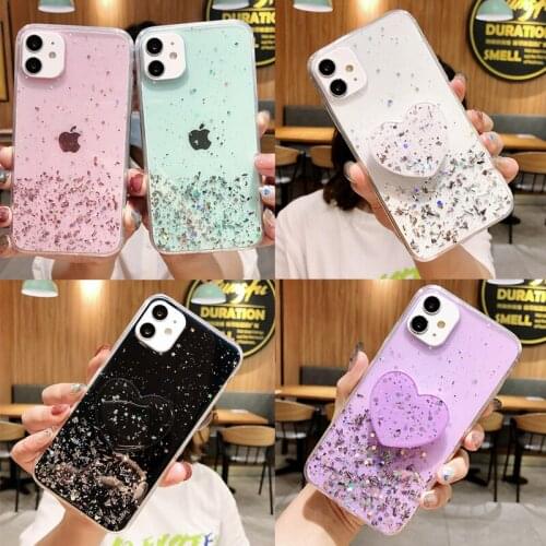 Bling Glitter Star Clear Phone Case For Huawei P30 P40 Mate 30 40 Pro Plus Nova 7 Pro Honor 30 V30 X10 Silicon Transparent cover