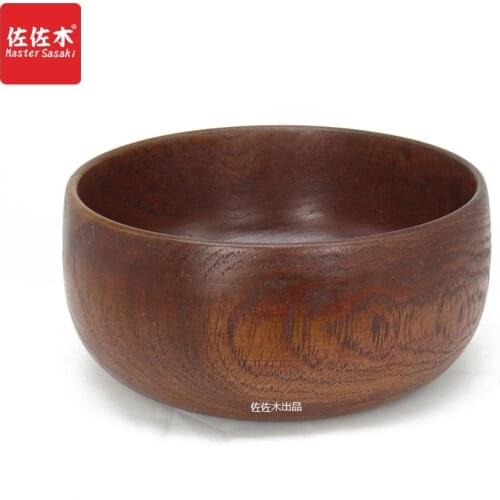 Free shipping chinese/asian/japanese style Large size Rice/Noodles/Sushi/Food/Sugar/Soup/Fruits wood bowl15.5-17.5cm