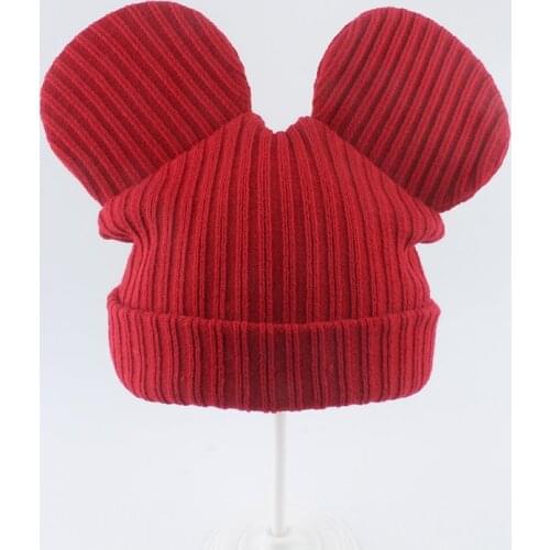 Baby Hat With Ears Cotton Warm Winter Knitted Hat For Kids Toddler Autumn Beanie Cap Boys Girls Cute Hat
