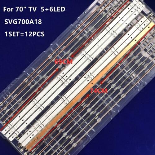 For Vizio TV Backlight LED Bar D70-F3-A/B-REV01-66LED-171018 170804 LED Strips (12) D70-F31set=12pcs