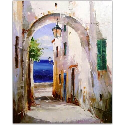 DONGMEI OILPAINTING Hand painted oil painting Home Decor painting High quality knife painting landcape pictures DM18283