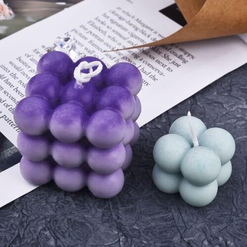 DIY 3D Square Candle Mold DIY Handmade Soap Mold Resin Glue Silicone Mold Food Grade Ice Cream Dessert Cake Baking Mold