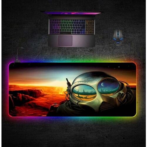 Gaming Mouse Pad Large XXL 90x40cm RGB Mousepad Space Night Desk Mat Computer Mouse Pad Gamer Mouspad LED Backlight Keyboard Mat