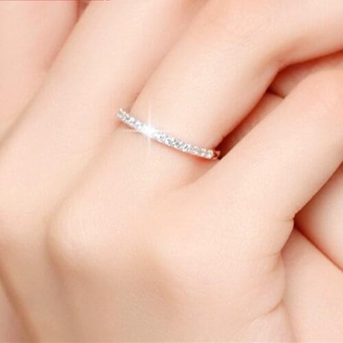 Bijoux Fashion Real Silver Color Crystal Round Rings for Women Boho Adjustable Antique Rings Anillos