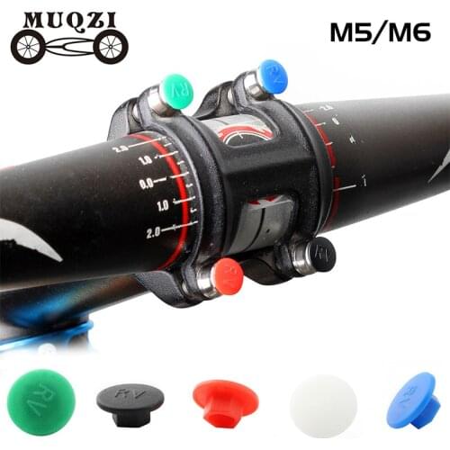 MUQZI 10PCS Aheadset Stem Screw Cap M5/M6 Hexagon Screws Cap Cycling Accessories MTB Mountain Road Foldable Bicycle
