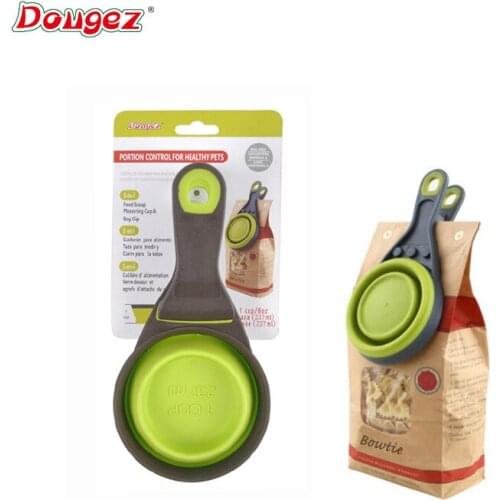 Pet Feeder Dog Food Spoon Sealing Clip Can Be Measured Sealing Clip Folding Pet Bowl