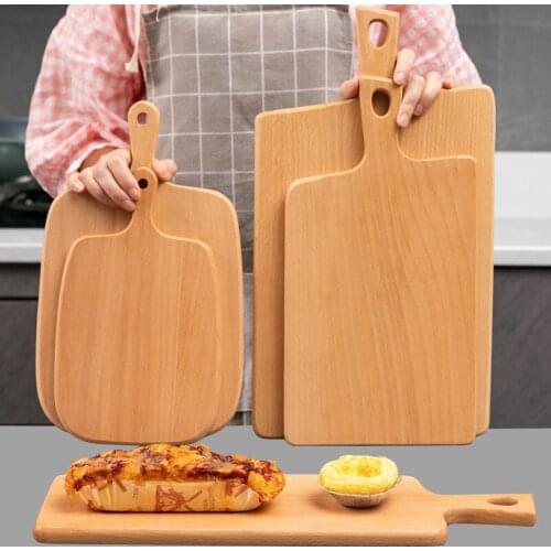 Kitchen Chopping Board Beech Wooden Vegetable Fruits Outdoor Camping Food Cutting Board Sushi Bread Meats Chopping Bolocks