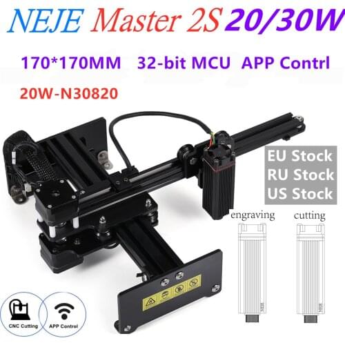 NEJE Master 2s 20W/30W Desktop CNC Wood Router Laser Engraver Cutter Laser Engraving Machine APP Control for Windows, Mac