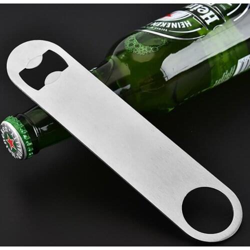 3pcs Kitchen Unique Large Flat Speed Bottle Cap Opener Remover Bar Blade Home Professional Beer Bottle Opener Stainless Steel