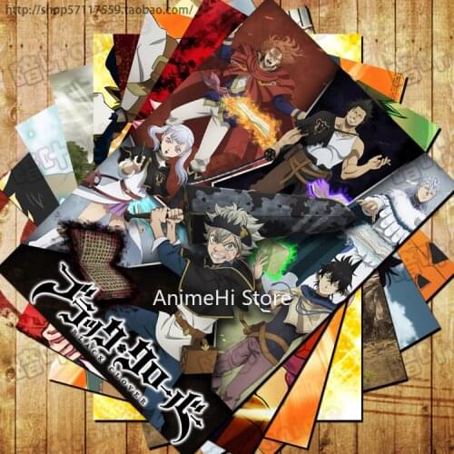 10 pcs/set Anime Black Clover posters Asta Yuno Noell Silva Mimosa Vermilion wall pictures for Colletion A3 42x29CM Stickers