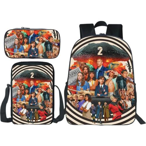 Umbrella Academy Backpack Anime Sac A Dos Backpack Men Shoulder Bags Pencil Case School Bags 3 Pcs/Set Rucksack For Boys Mochila