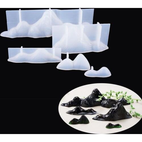 5 style Rockery Decoration silicone Mold Decoration Table Home Furnishing Mountain Peak Silicone mould craft art making