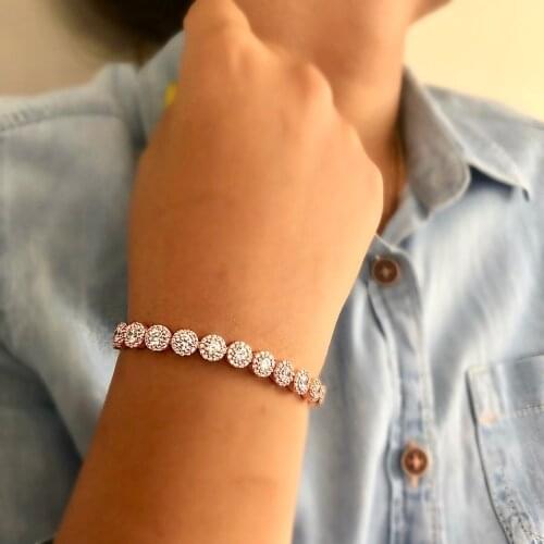 Blue and Pink Butterflies in Love 925 Sterling Silver Elevator Wristband Women Girls Jewelry Accessories Handmade Bracelet