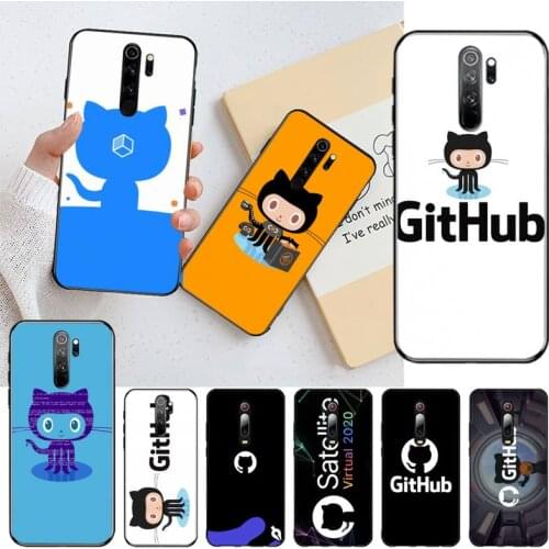 Social Github Programming Cat Soft Phone Case Cover for Redmi Note 9 8 8T 8A 7 6 6A Go Pro Max Redmi 9 K20