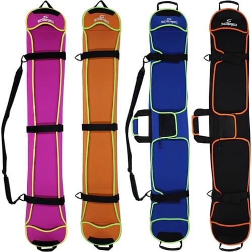 Skiing Snowboard Bag 135-155cm Scratch-Resistant Monoboard Plate Half Cover Protective Case Dumpling Skin Ski Board Bag 4 Colors