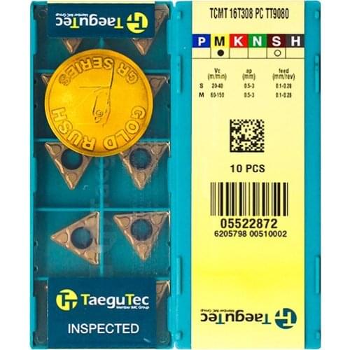 TCMT16T308-PC TT9080 Original Taegutac Carbide Inserts Turning Inserts Lathe Tools 10Pcs/Lot