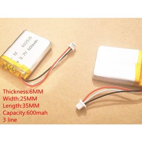 The video recorder 388 Capacity 600MAH model 582535 602535 P polymer thium battery 3 line