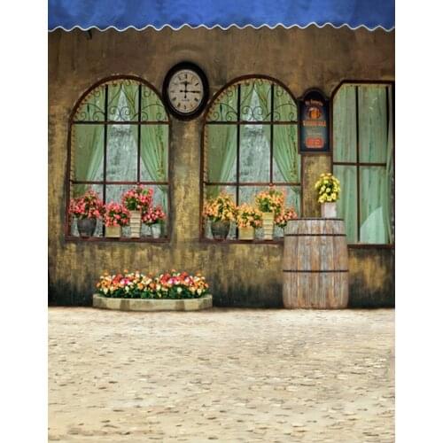 Vintage House Flowers Photography Backdrops Photo Props Studio Background 5x7ft