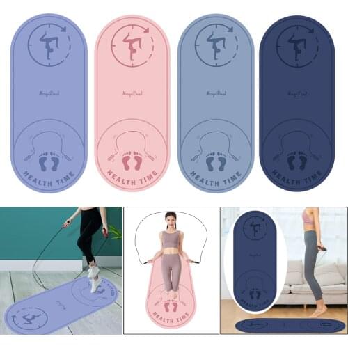 Magideal TPE Yoga Mat Waterproof Jump Skipping Rope Mat Indoor Sound Proof Fitness Exercise Mats Dancing Pad 140×60cm
