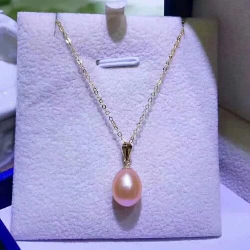 Shilovem 18k yellow gold Natural freshwater pearls pendants fine Jewelry women trendy no necklace new gift mymz9-1033zz