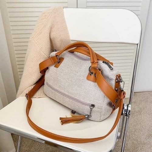 Bags for Women2021Designer High capacity tassel Shoulder Crossbody High Quality canvas Luxury Handbags Women Bags Sac A Main