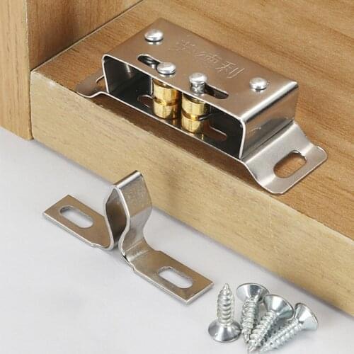 10pc/lot Stainless Steel Door Closer Dressing Table Drawers Latches Kitchen Cabinet Hasp Wardrobe Door Suck Home Hardware