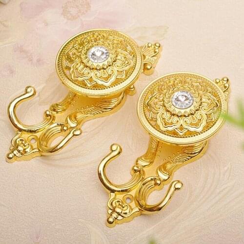 2 PCS Silver/Bronze/GoldenLuxury European Retro Curtain Tieback / Hanging Hooks Curtain Holder Curtain Accessories Deco *NT