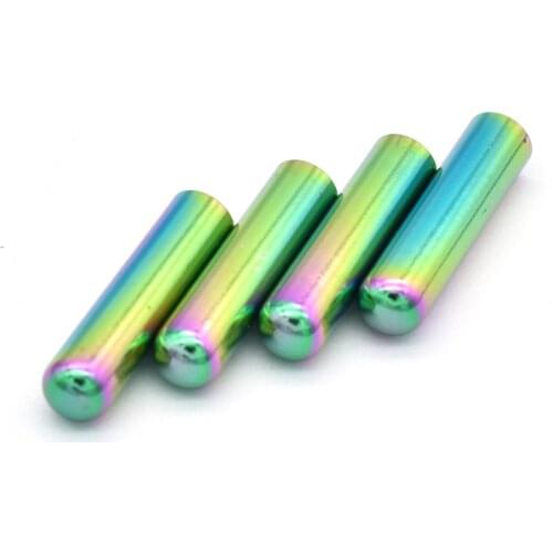 20mm Rainbow End Tips Cap Tube Clasp Hoodie Shoelace Tip Metal Cord End Metal Aglets Bootlace Tips For Sneaker Clothing Cord DIY