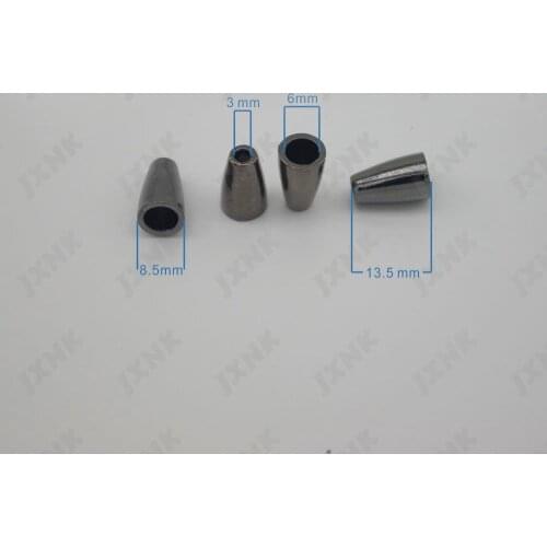 20 pcs/Lot 8.5mm Hollow Conical Stopper Without Lid Cord Ends Lock Plated Toggle Clip for Paracord Bracelet black nickel coloer