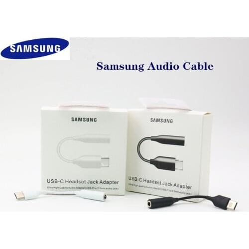 For SAMSUNG Type-C to 3.5mm AUX Headphones Adapter For SAMSUNG NOTE 10 Plus A90 A80 A60 Type C To 3.5 Jack Earphone Audio cable