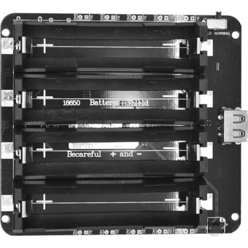 Four-Way 18650 Lithium Battery Expansion Board V8 Mobile Power Expansion Board Overcharge Protection 5V,for Raspberry Pi